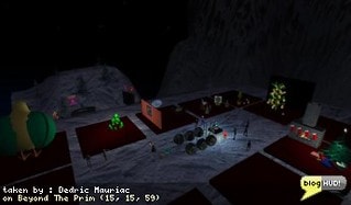 Lots of cool builds. One is of a kid looking out the window asking where the partidge is, while a cooked bird is on the table. Another was a giant partraidge that looked like a pear. Another was a bunch of pears with bubbles in the shape of a pinetree rotating around a partidge. Another was a setup showing what some other countries do for christmas on the first day. There was also a giant livingrooom sceen with stockins on the fireplace and a tree with gifts. And then there was a giant pear tree with a partidge in it who tied the contest with me. :) Cool stuff. From Dedric Mauriac via blogHUD