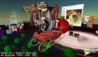 Santa decided to pop on over with an open sled. I think he left the reigndeer at home. I hopped on board and started telling him everything that I wanted. From Dedric Mauriac via blogHUD
