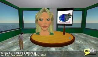So I saw today that the creators of the S-Bot said that there backend system was down or something. I took a little trip back over to Big Mushamush where Metaverse Technology HQ is located. I actually got it to respond to me. The conversation didn't start off to well, as Mary didn't realize that we had exchanged salutations. Mary Jane seems to be a bit confused, thinking her name is Hallie and works for a library. What library, she wouldn't say. She googled for a few things, but usually she couldn't find what she was looking for. Mary also says that she can chat with people on the web for me if I download or buy her software. Oddly enough, she didn't know where i could get the software. From Dedric Mauriac via blogHUD