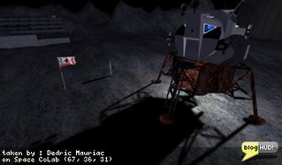 I wonder how long it will be before someone in space tries to play Second Life. Chaac Amarula has a sim where he is trying to recreate every detail of the moon. He also wants to setup animations later so that people can reinact sceens. From Dedric Mauriac via blogHUD