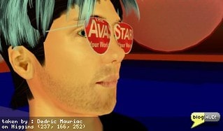 So the AvaStar folks liked my shades. However, they showed me another set of what they were looking for. I think next time I'm going to ask for examples first ... These glasses look more like real-life wear. It still sports the avastar logo and has white rims. I used a lot of rings for this one to get all the very small bits. When you work with micro prims, you have to manipulate prims so that they appear to be less then .01 meters in size. The ring is useful for the curved frames. The sphere for the glass (planar mapping of course), and the folding sides are made from cylindars. Rings though, is something I don't use much of. Usually I'm playing with the torus. From Dedric Mauriac via blogHUD