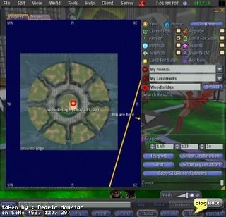 I looked at the world map and saw that my island is now showing an image instead of a big gray spot. The interesting thing is that the island looks like one of my original designs from a few days ago. Apparently there is some kind of cue when snapshots occur that the current state of the sim is not represented on the map the day that the map is built. Korii has been learning how to model the land on our sim today. She was thinking that she was just about done until I showed her how to edit large quantities of land. It is hard to imagine someone spending a day creating mountains just by using the bulldozer tool instead of selecting the land. Korii has a new creative streak in her now. From Dedric Mauriac via blogHUD