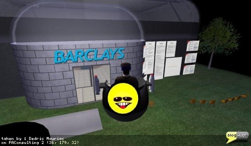 This is amazing. RacerX invited over 700 of his favorite friends over to a new sim he had been working on. There were some nice effects all around. I wondered around and found a chair that gives a tour. I hopped on and it started preloading sounds. While I was flying, the smiley face on the back of the chair actually started talking. It had animations and everything. The tour lasts about five minutes. I like the fact that it talks so that I have time to look around rather than having to read things quickly. From Dedric Mauriac via blogHUD