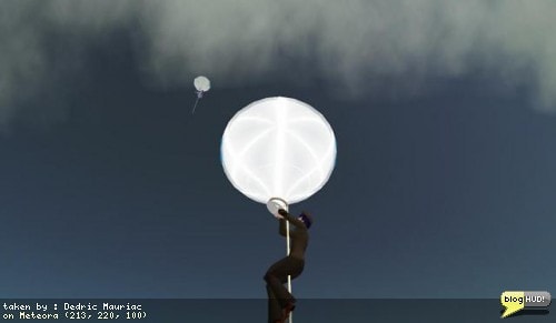 Korii Tiger and I go for a ride on weather balloons from NOAA. From Dedric Mauriac via blogHUD