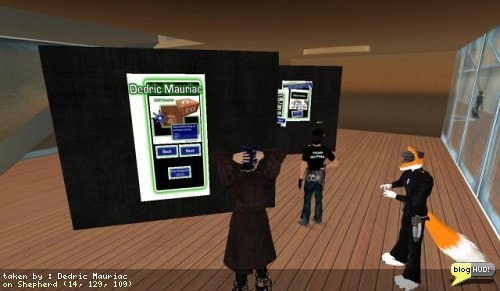 Someone had reported a problem with a vendor not working. Apparently the rolling restart this morning caused all of my vendors to compain that the servers were not responding. I teleported over just to make sure the vendor was working. Sekonda Huet and Eddie Hagoromo were there at the police station next to my store in Higgins. They had setup the comission catalogs in there station. These guys loved everything I had. One said that I sell everything that you don't need, but you want. Eddie suggested for me to make an inbox/outbox tray and Sekonda jumped up at the idea and wanted one too. Looks like I have a new project to whip up today. From Dedric Mauriac via blogHUD