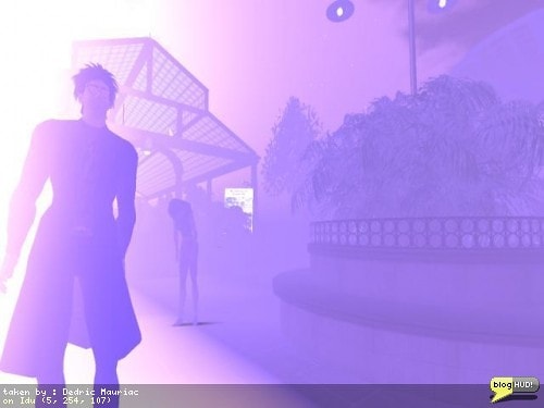 I hopped on my other computer this morning and discovered that the old First Look Viewer with windlight was installed. I decided to see if the Grid would allow me to connect and play with it. Imagine my surprise when I appeared in the Hanja Welcome Area on Idu. I played a bit with the controls and got a neat looking sky setup. Check it out! From Dedric Mauriac via blogHUD