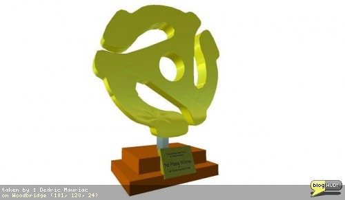 I think I got the mockup ready for trophees in our upcomming Groovy Scavenger Hunt. It consists of 11 prims in all. I'll be working on texturing it properly as well as making some changes here and there. It's still pretty neat anyhow. I am moving on to the next step of finding musicians who would like to be a part of the scavenger hunt to get their name out there - free of charge. From Dedric Mauriac via blogHUD