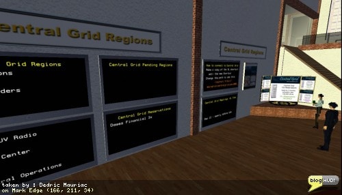 Gobi Greenwood introduced me to Central Grid. I had written about the open sim project in the past. I had a few questions and Maltos Sosa came over to help me out. I can reserve a sim or buy one rite now for about 750 US. Tier costs 100 US/Month. You can pay for them through the main grid at central grid headquarters. I'm debating on purchasing a 1/128 parcel for 2,500 L$ @250 L$ montly. You can buy up to a quarter sim for 75k and 8k monthly. From Dedric Mauriac via blogHUD.com