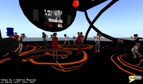 I have been out of second life for a good while now. Apparently, SL called me and told me I had to log in. Immediately I was whisked away to a headbanger event put on by my Relay for Life team - Take THAT, Cancer! Anyway, lots of people are here with some head-banging music. From Dedric Mauriac via bloghud.com
