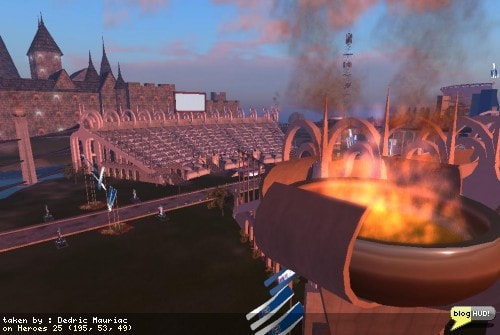 The Relay for Life of Second Life main event is going on this weekend. Here is a picture from one of the places along the track. You can make a web donation to my team - Take THAT, Cancer! through our teams page at The American Cancer Society site. From Dedric Mauriac via bloghud.com