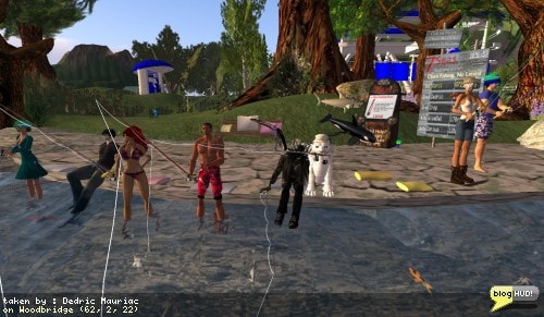 A lot of people are starting to come on out to Korri's fishing area. It's getting to be some interesting conversations out here. I'm finding some funny catches too. I noticed Crap Mariner had a rock lobster that was actually dressed up like a rock star with a guitar. Oddly enough, he named it Kate Piersen From Dedric Mauriac via bloghud.com