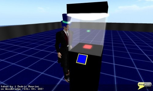 I had this idea of making Pong work in a 3D space in second life, and sticking with the classic representation of a cube paddle hitting a cube ball. I have a basic arcade game laid out that I think will work pretty well. I will use the new "Touch" detection functionality to determine where the paddle should be placed within the game. From there, a ball is spawned with physics and zero gravity. Who knows, it may actually work out. I also setup the light at the top to have angles to help add some challenge to the game. Scripting comes tomorrow I guess. From Dedric Mauriac via bloghud.com