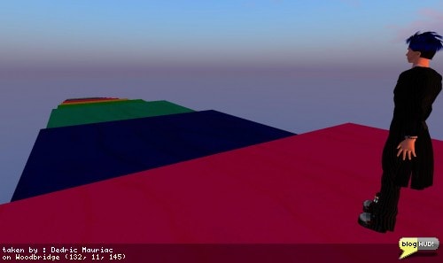 It appears that anything built above 400 meters does not appear on region maps. I have a hunch that items 399.999 meters is the cap. I'm started to get precise in deducing where the cap is by rezzing items at every meter between 390 and 401 meters. After I find the cap, I'll start playing around with thick and thin objects, angles, as well as transparency. From Dedric Mauriac via bloghud.com