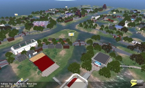 One of the ways that CSC was able to support the large number of people in- world on the first day of its 50th anniversary was to replicate the islands. Everyone was still able to have the same experience no matter which island avatars arrived at. A load balancer created to send landmarks to avatars inviting them to one of the islands. The island determined was based on both the number of agents present, and parameters indicating to potential for lag. From Dedric Mauriac via bloghud.com