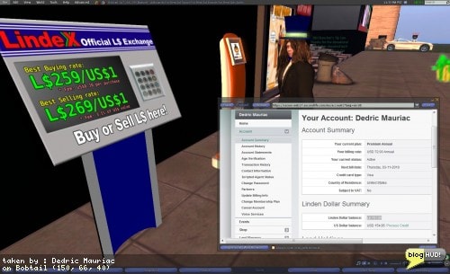 I took a look at the balance of my account and found that the linden dollar balance is now showing two decimal places. I'm beginning to wonder if the lab is about to introduce nano payments. It may have something to do with the XStreet charges that people have been griping about. The lindens are tacking on a minimum comission fee of 3 L$ per transaction at 1 L$ or above. If they start using decimals, it would be easier for them to claim lost fractions of L$. On an individual bases, this would seem worthless. When you total up the comission fees of everyones sales for a given day, it could potentially make up for hundeds or thousands of US$ depending on how much L$ is spent on products. From Dedric Mauriac via bloghud.com