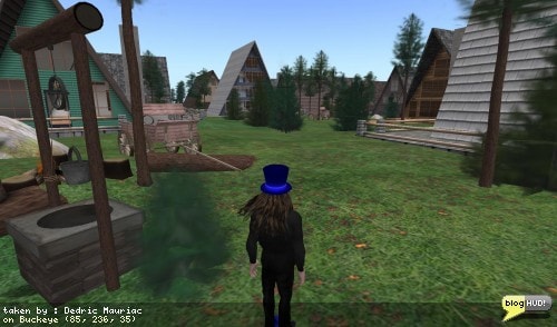 I don't know what to say about this place. It's got to be the worst theme that I have seen yet. The "A" frame house usually reminds me of ski lodges and winter retreates. The steep roof is mainly to prevent snow buildup and falling ice cicles. These regions do not have any snow. They also appear to have some kind of cowboy or wild-west theme going on with a few horse drawn carts placed about as well as a bucket well. This place cries for help. With the dense population of houses, the rugged western memorabelia feels out of place. From Dedric Mauriac via bloghud.com