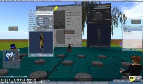 I decided to take a break from scripting and started looking at a few events. It's three in the morning and there are classes going on for QAvimator. I hadn't been to a class in a while, and I hadn't used QAvimator in a couple years. Surprisingly, the author just released a new version this month after two years. I arrived at the class to see Tempest Jarman giving instructions in both voice chat and text. A lot has changed since I last used it. It looks like I can now add props as references in the environment. It is a bit cleaner. One of the things I noticed is that the animation that I uploaded looked like the one I created. I used to have problems where things didn't match.Once we all created our custom shrug animations, we could use our own animation (upload is 10 L$), or she provided us with one for free to try out. The next part was to work with an animation that looped, so it needed a command to bot! h start and stop the animation. Learning how to make the loops with the animation in Qavimator itself was pretty amazing with both a single frame and multiple frames. There was also a nice feature to clean up / optimize the BVH file as well to see the timeline easier. From Dedric Mauriac via bloghud.com
