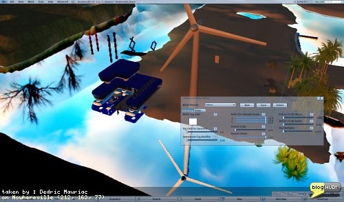 One of the things you can do with Windlight is to turn water into a perfect reflection without any waves or distortions. It's very simple to do. This is how I make the "Mirror" preset for water.In the menu, choose "World" and then open the "Environment Settings" item. You can then choose "Environment Editor". Click the button to work with "Advanced Water". From here, you have lots of controls. Before you Do anything, click the "New" button and then click "Save". I called my prset "Mirror".Setup the following:Water Fac Color: WhiteFog Density Exponent: 0Underwater Fog Modifier: 0Reflection Wavelet Scale: Set each to 10Fresnel Scale: 0Fresnel Offset: 1Refract Scale Above: 0Refract Scale Below: 0Blur Multiplier: 0You now have most of the work done for you, but there is one last step. Go to the "Image" tab and click on the normal map. For the texture, ch! oose "Blank". Don't worry about the big and little wave directions. Just make sure to save your "Mirror" preset with one last time.One more thing to consider is that this takes a lot of CPU to render mirrors, so zooming out pretty far can cause the viewer to freeze or crash. However, If you need photos with the mirror effect, this is one way to do it. From Dedric Mauriac via bloghud.com